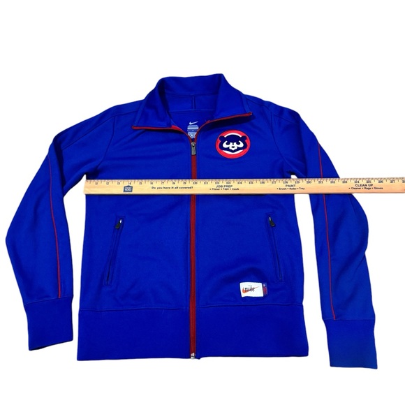 Nike x Cooperstown Collection Chicago Cubs Jacket Womens Large Blue Stitched - Picture 7 of 8